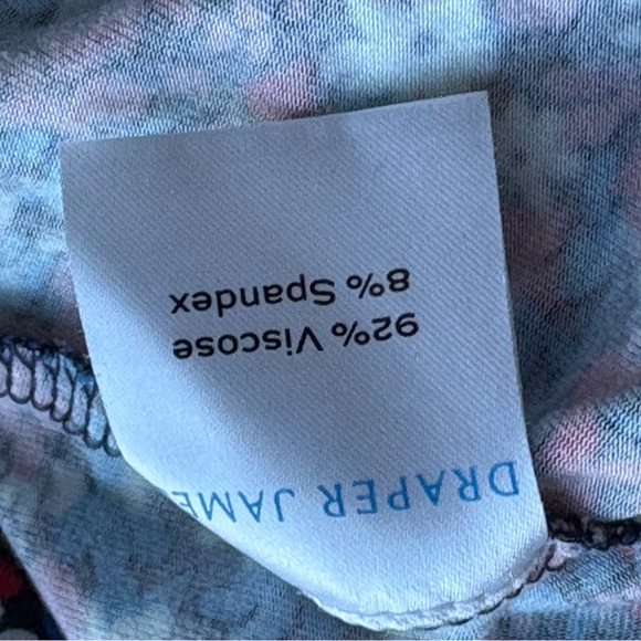 Draper James Navy Ditsy Floral Smocked Cuff Long Sleeve Dress Small - Picture 10 of 10